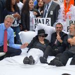 Mayor Bill de Blasio, Yoko Ono, Ringo Starr and Jeff Bridges (MediaPunch/Shutterstock)